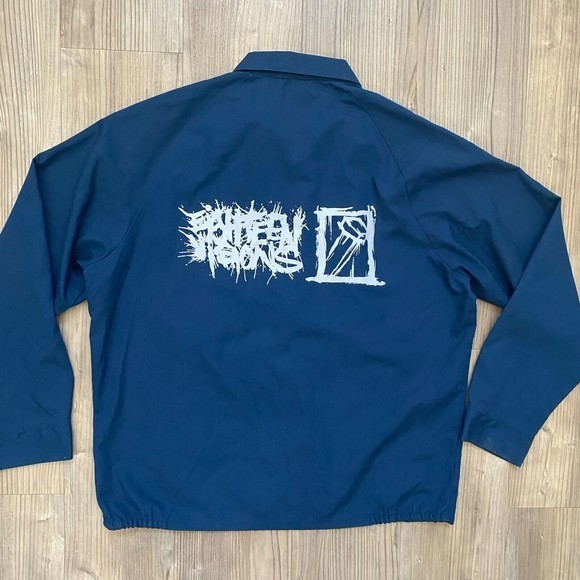 VTG Auburn Sportswear - Blue Jacket Back Print Casual Poly Cotton - Size XL Read - Picture 2 of 9